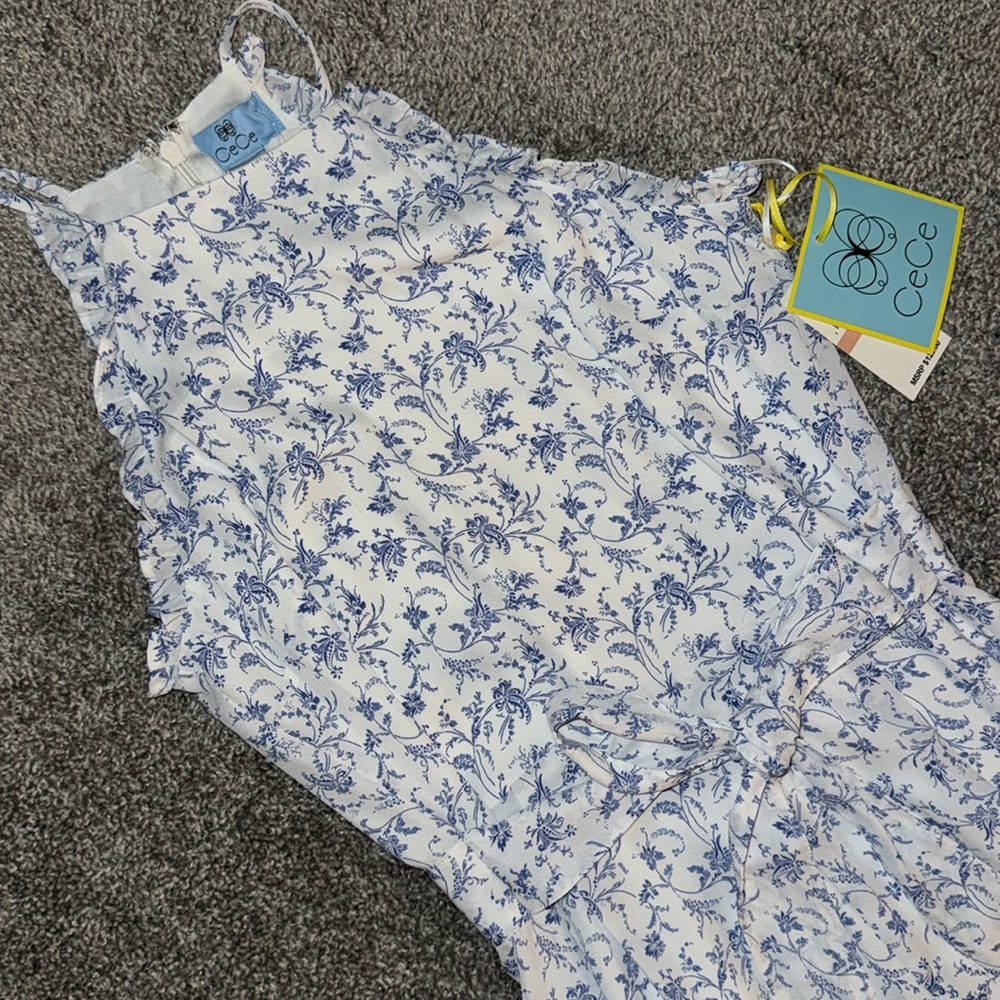 ✨nwt✨ cece floral halter sleeveless jumpsuit sz 2